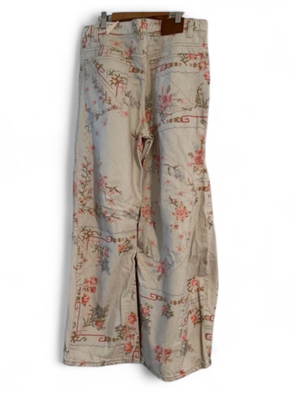 Free People We The Free Eden Printed Slouchy Flare Jeans Floral 30 NWOT - Picture 6 of 6